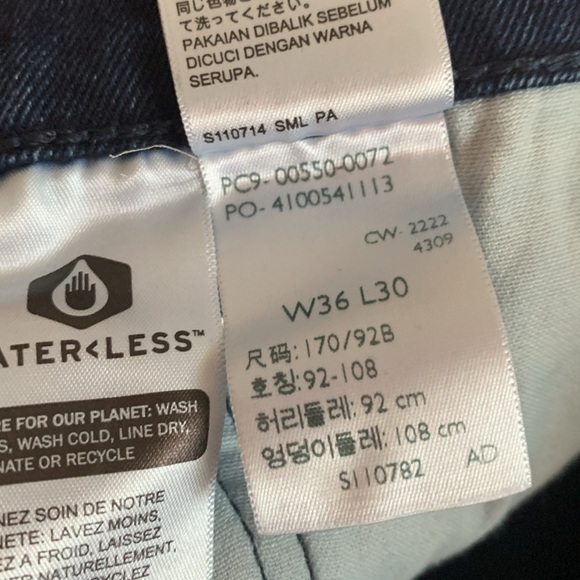 Levi’s 550 DarkWash Stretch Factory Faded Loose Fit Jeans size 36 - Picture 11 of 11